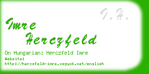imre herczfeld business card